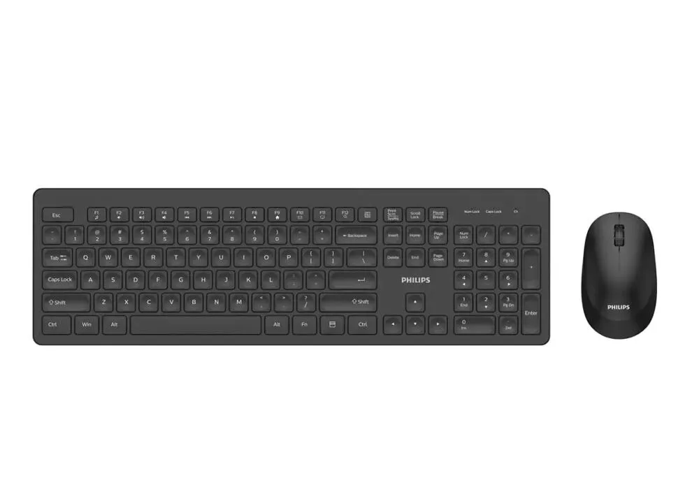 Philips 3000 series SPT6308B/94 Fare dahil Ev / Ofis RF kablosuz QWERTY Siyah Klavye