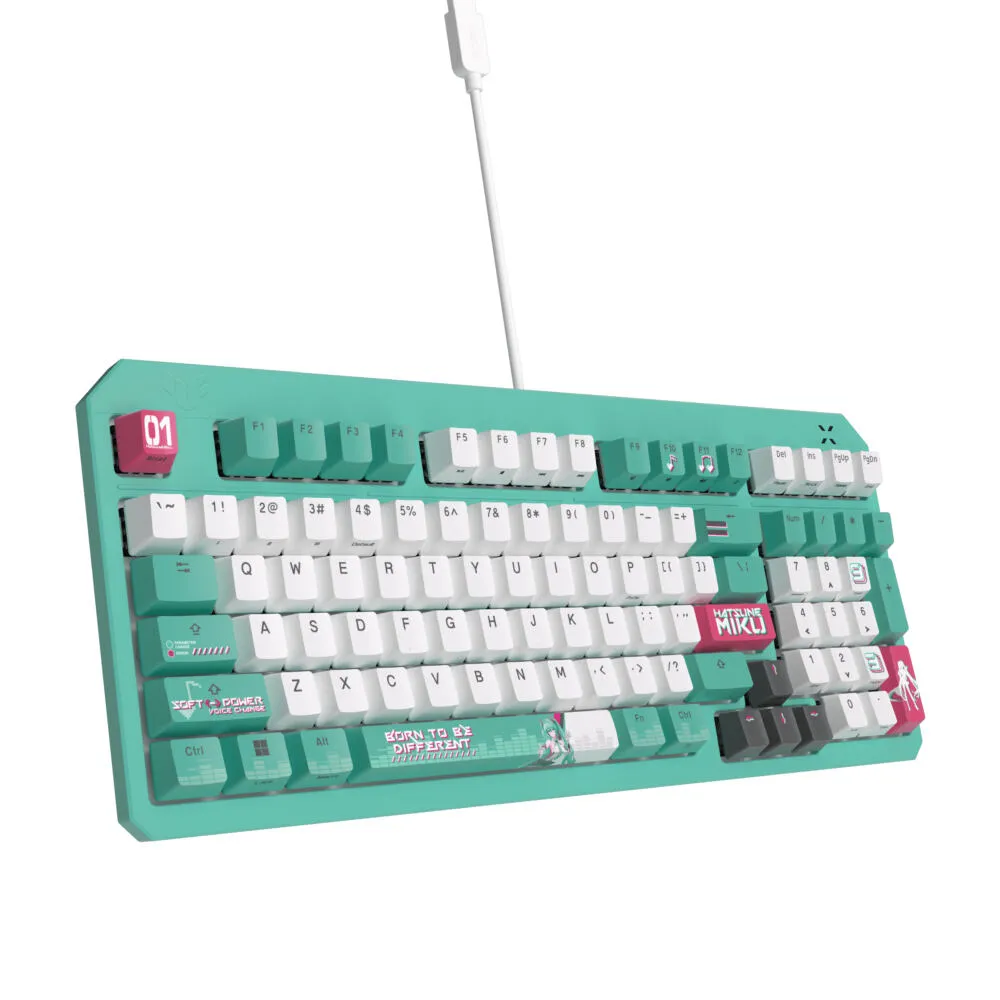 ASUS TUF Gaming K3 Gen II Hatsune Miku Edition 90MP0460-BKDA30 Mekanik RGB Oyuncu Klavyesi Thumbnail 2