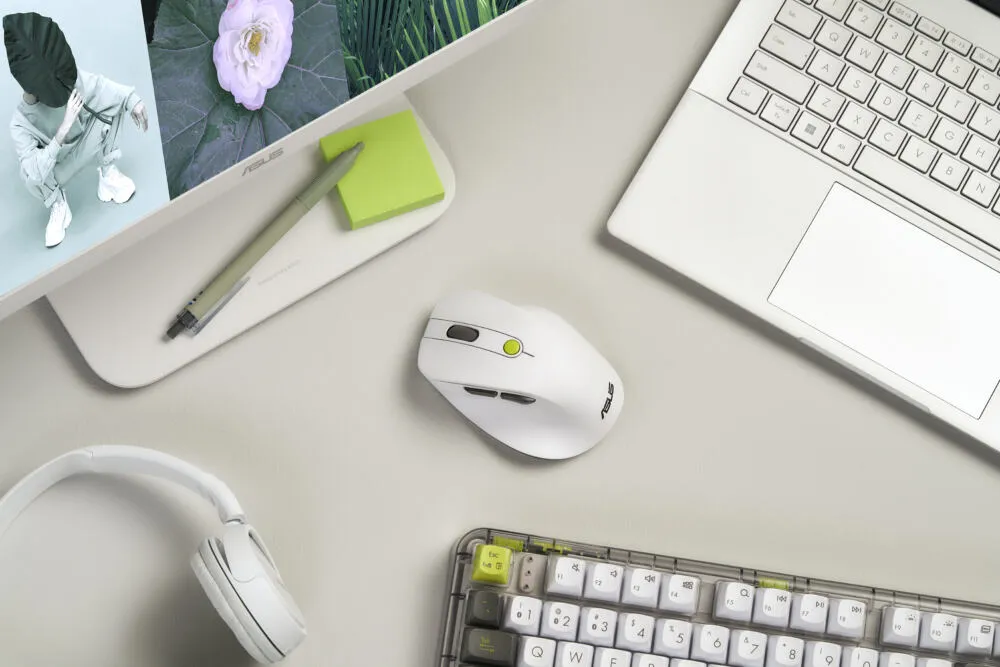 ASUS MD105 /VT-GN Evrensel sağ-el RF Kablosuz + Bluetooth 2400 DPI Mouse Thumbnail 5