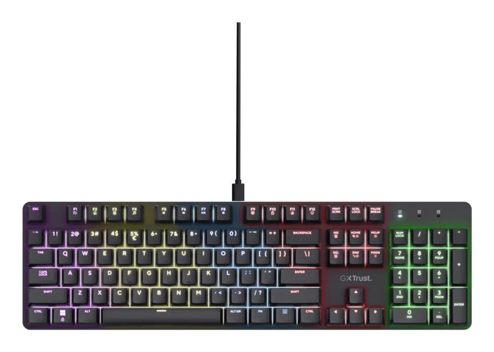 Trust GXT 871 Zora 25686 Mekanik RGB Oyuncu Klavyesi Thumbnail 6