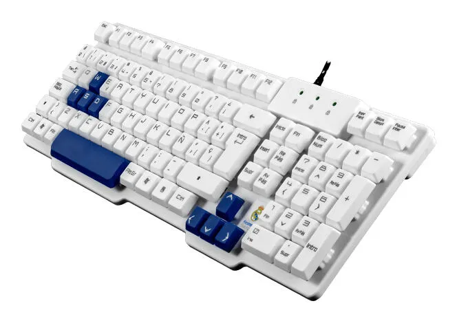 Mars Gaming MCPCHAMPIONRM Fare dahil Oyun USB QWERTY İspanyolca Mavi, Beyaz Oyuncu Klavyesi Thumbnail 5