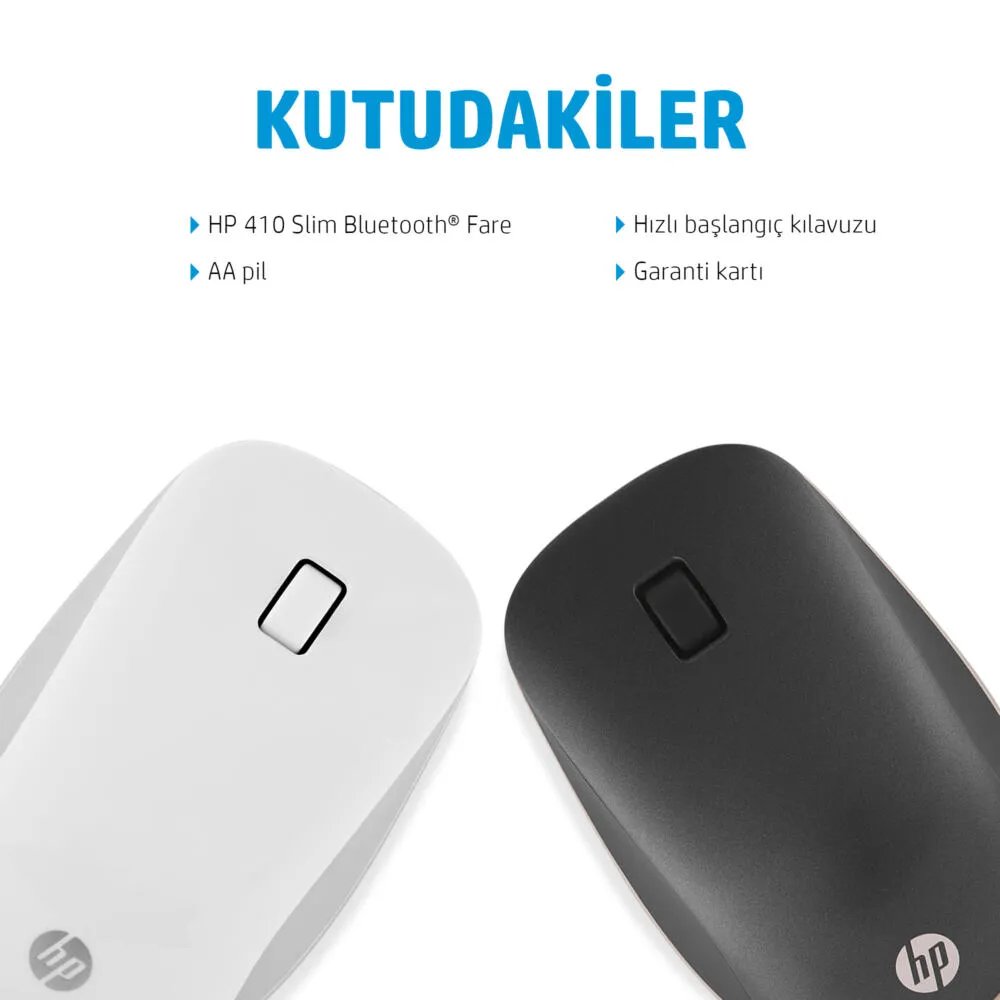HP 410 Slim Gümüş Bluetooth 4M0X5AA 2000 DPI Kablosuz Mouse Thumbnail 3