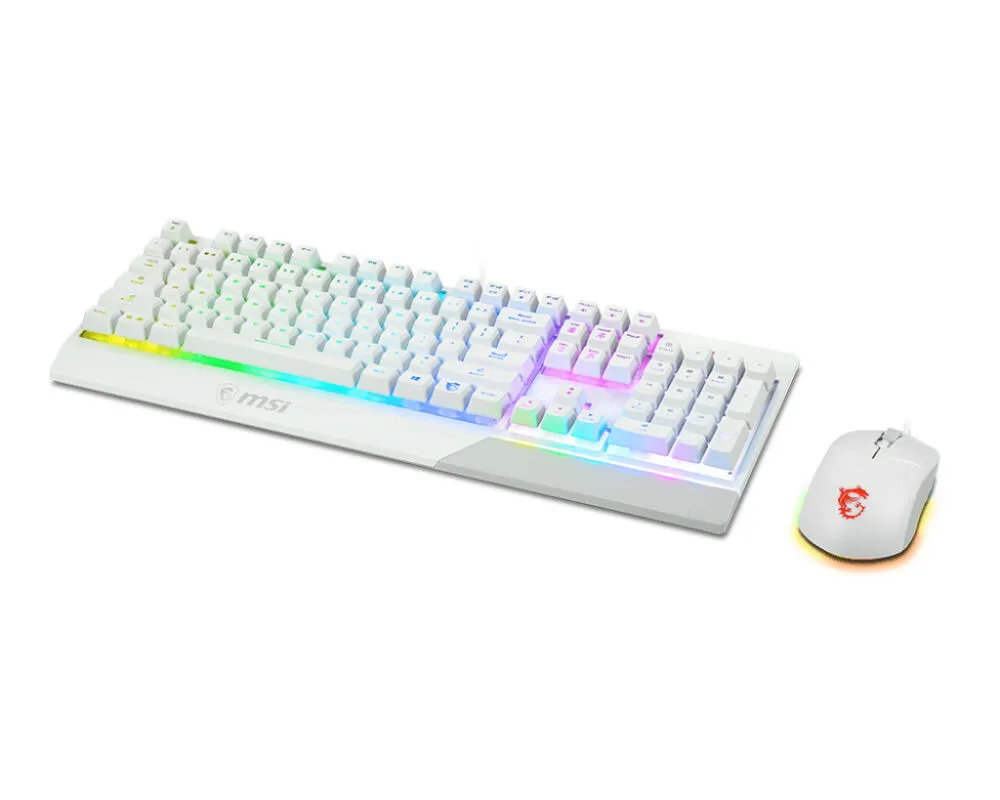 MSI VIGOR GK30 COMBO WHITE VIGORGK30CW Mekanik RGB Klavye & Mouse Seti Thumbnail 2