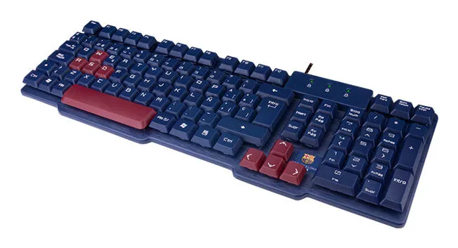 Mars Gaming MCPCHAMPIONBC Fare dahil Oyun USB QWERTY İspanyolca Bordo, Lacivert Oyuncu Klavyesi Thumbnail 5