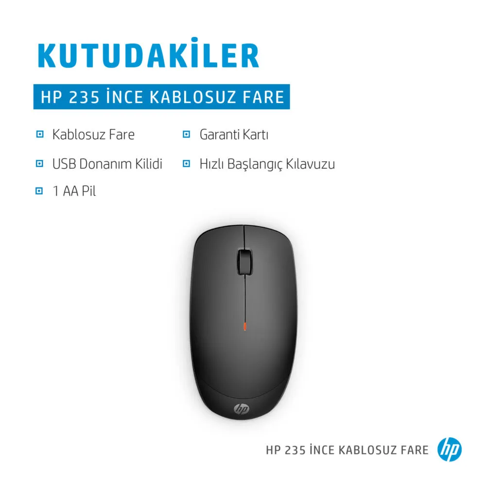 HP 235 İnce 4E407AA 1600 DPI Kablosuz Mouse Thumbnail 4