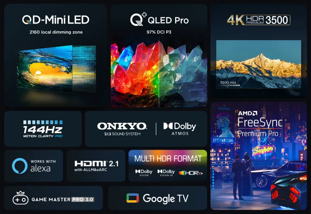 TCL 85C855K 85 inç 144Hz 4K Ultra HD TV Thumbnail 3