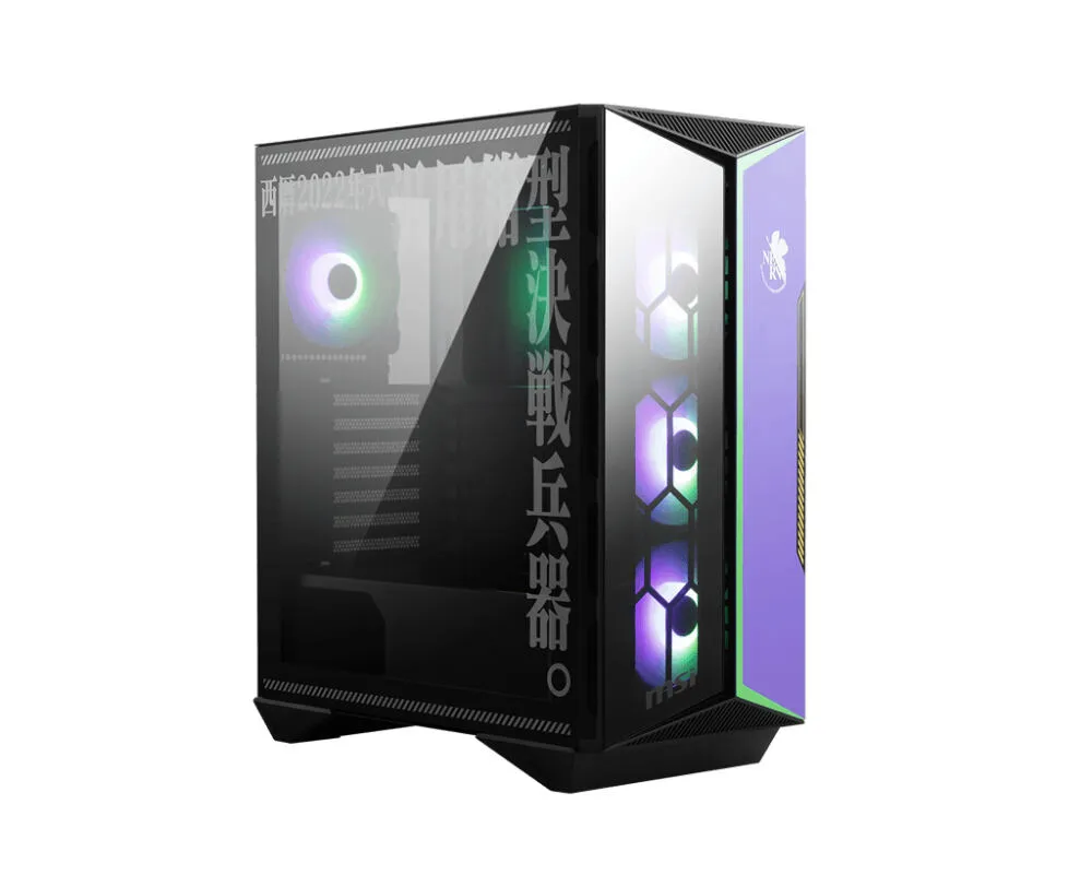 MSI MPG GUNGNIR 110R EVA E-PROJECT bilgisayar muhafazası Midi Dikey (Tower) Siyah Kas