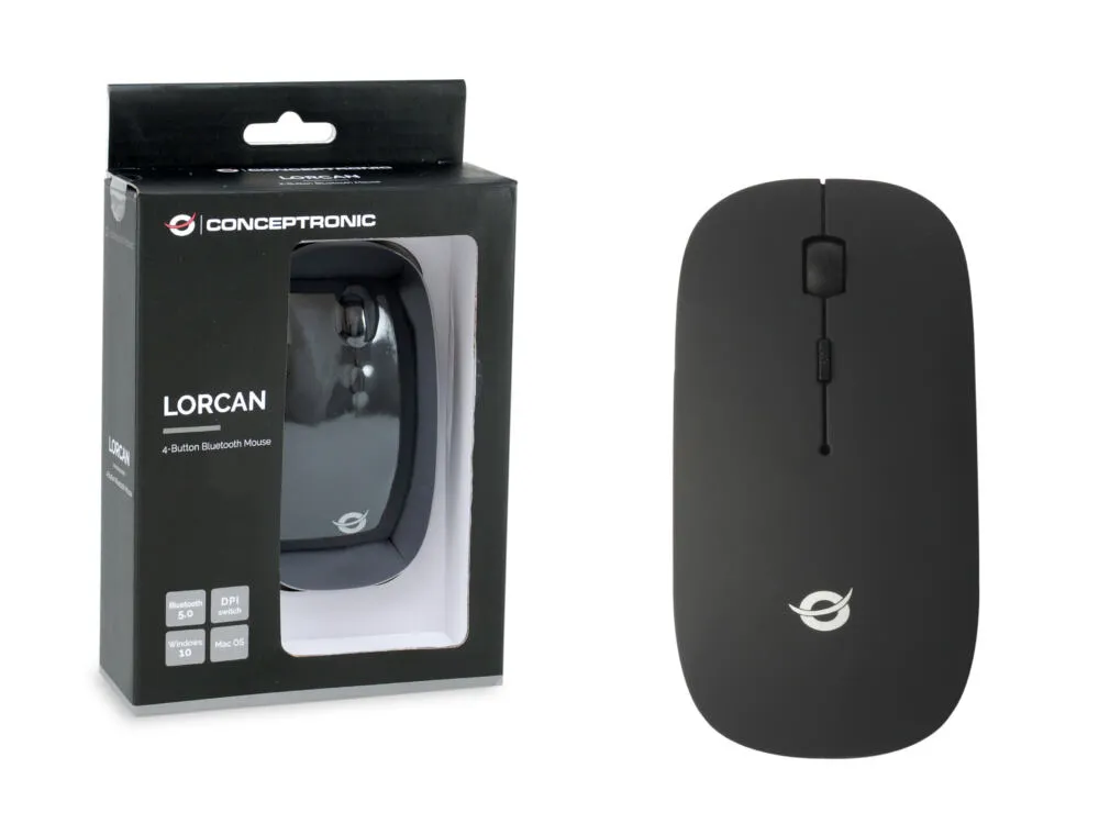 Conceptronic LORCAN01B 120840307301 1600 DPI Bluetooth Kablosuz Mouse Thumbnail 1