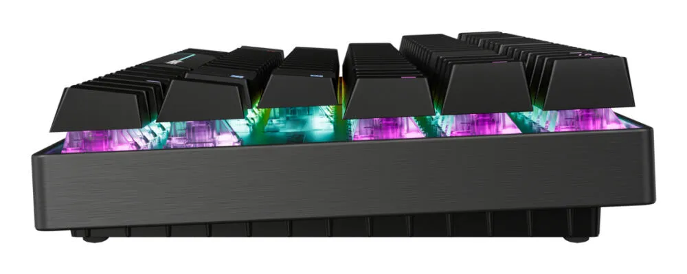 CHERRY MX 8.2 Pro TMR Wireless Oyun USB + RF + Bluetooth AZERTY Fransızca Siyah Klavye Thumbnail 3