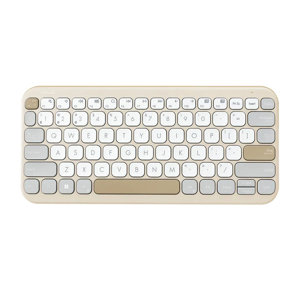 ASUS Marshmallow Keyboard KW100 Ev Bluetooth QWERTY Amerikan İngilizcesi Bej Klavye