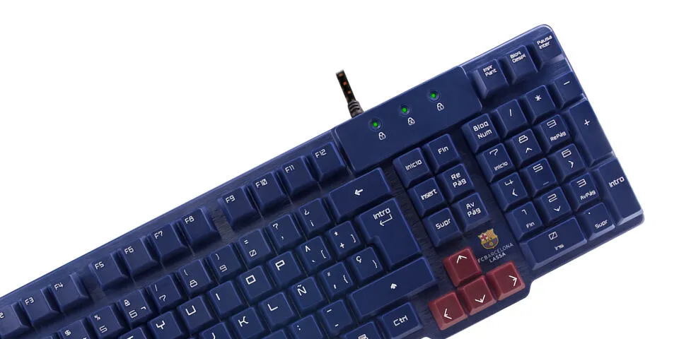 Mars Gaming MCPCHAMPIONBC Fare dahil Oyun USB QWERTY İspanyolca Bordo, Lacivert Oyuncu Klavyesi Thumbnail 4