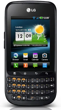 LG Optimus Pro C660 7,11 cm (2.8") Tek SIM 3G 0,25 GB 1500 mAh Siyah Akıllı Telefon