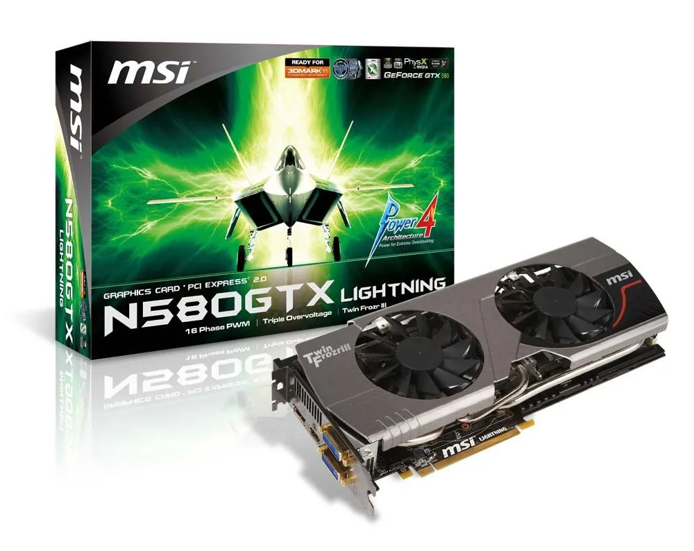 MSI LIGHTNING GeForce GTX 580 1536MB NVIDIA 1,5 GB GDDR5 Ekran Kartı
