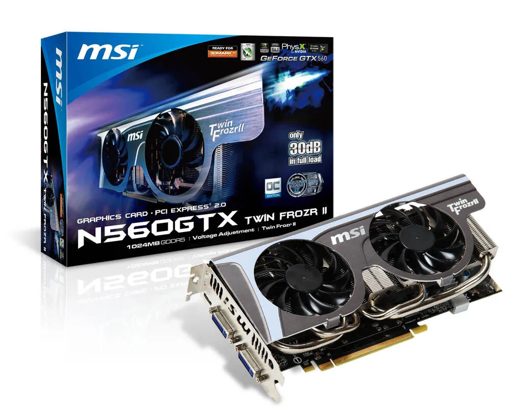 MSI GeForce GTX 560 Twin Frozr II 1024MB NVIDIA 1 GB GDDR5 Ekran Kartı