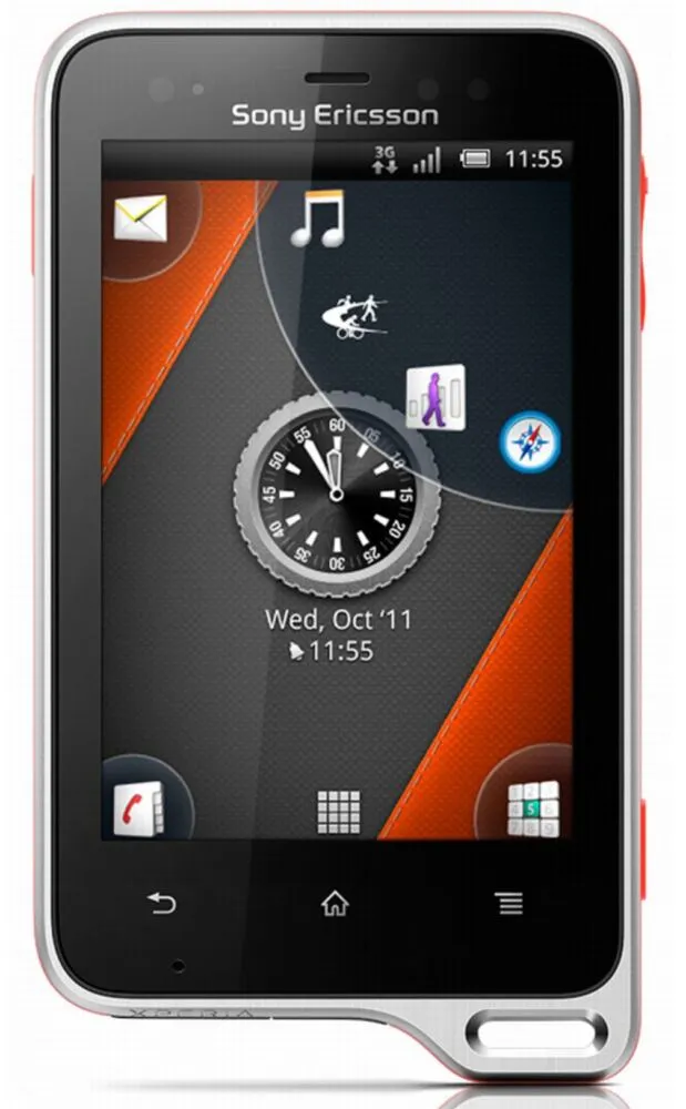 Sony Xperia active 7,62 cm (3") Çift SIM Android 2.3 3G Micro-USB A 0,5 GB 1 GB 1200 mAh Siyah, Turuncu Akıllı Telefon