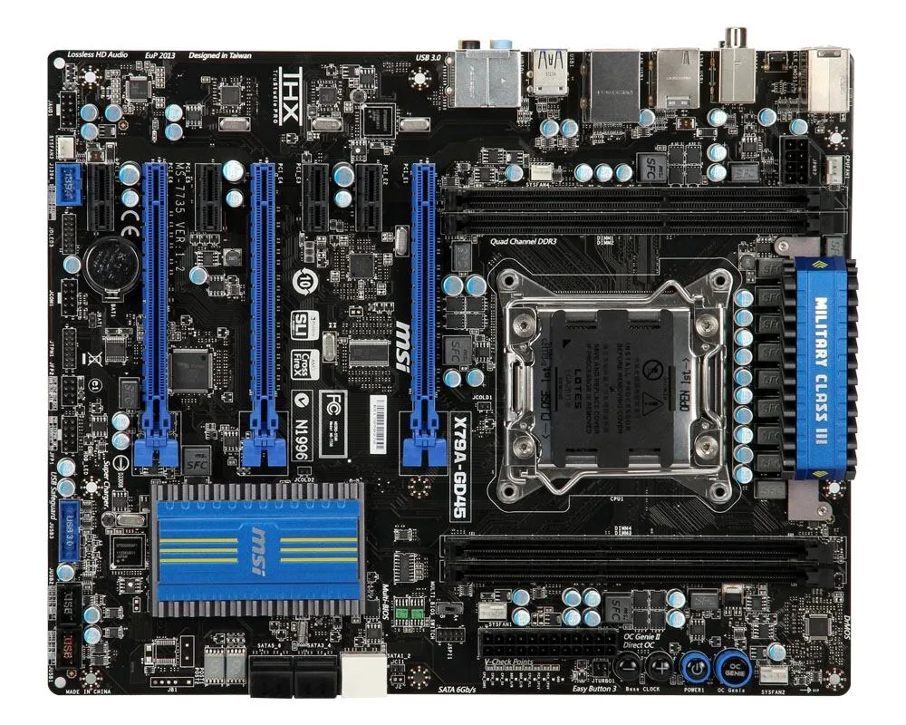 MSI X79A-GD45 LGA2011 4x DDR3 ATX Anakart Thumbnail 2