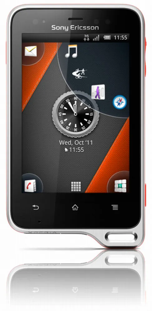 Sony Xperia Active 7,62 cm (3") Çift SIM Android 2.3 3G Micro-USB B 0,5 GB 1 GB 1200 mAh Siyah, Turuncu Akıllı Telefon