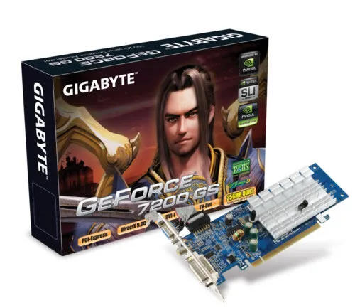 GIGABYTE GeForce 7200 GS 256MB GDDR2 PCI-E Ekran Kartı Thumbnail 0