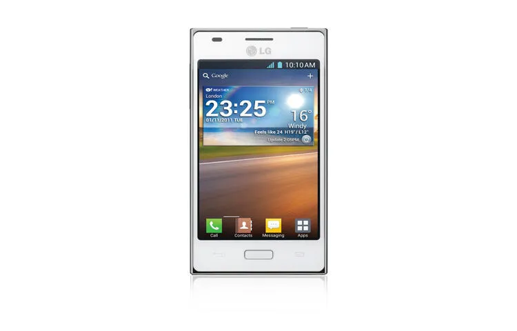 LG Optimus L5 E610 10,2 cm (4") Tek SIM Android 4.0.3 3G 0,5 GB 4 GB 1500 mAh Beyaz Akıllı Telefon