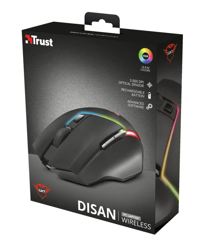 Trust GXT 161 Disan 22210 3000 DPI Kablosuz Oyuncu Faresi Thumbnail 9
