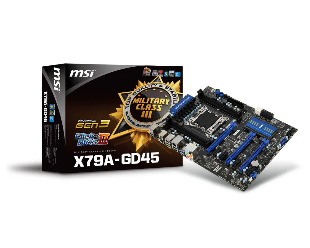 MSI X79A-GD45 601-7735-010 LGA1155 4x DDR3 ATX Anakart Thumbnail 7
