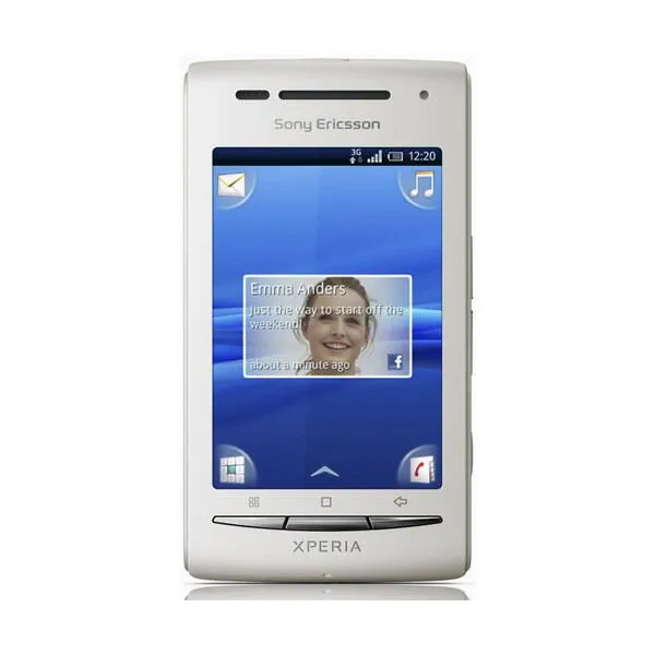Sony Xperia X8 7,62 cm (3") Tek SIM Android 2.1 3G Micro-USB A 0,128 GB 1200 mAh Mavi, Beyaz Akıllı Telefon