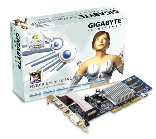 GIGABYTE GV-N52128DS GeForce FX 5200 GDDR Ekran Kartı