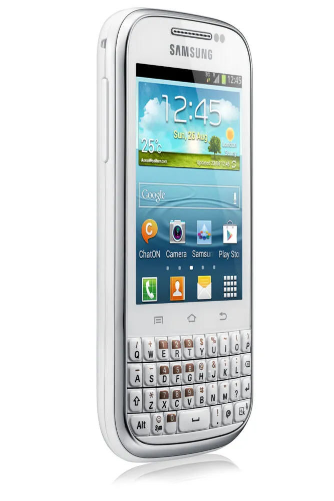Samsung Galaxy Ch@t 7,62 cm (3") Tek SIM Android 4.0 3G Micro-USB A 1200 mAh Beyaz Akıllı Telefon Thumbnail 2