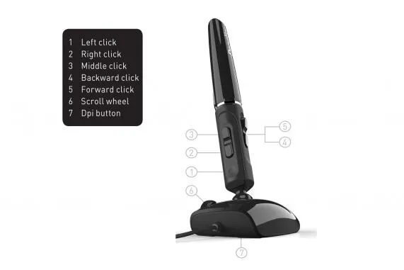 BakkerElkhuizen PenClic 2400 DPI Optik Mouse Thumbnail 3