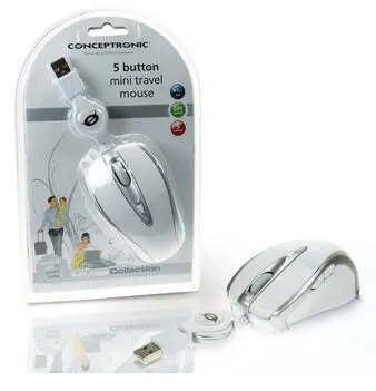 Conceptronic 5 button Mini Travel CLLMTRB5 800 DPI Optik Mouse Thumbnail 1