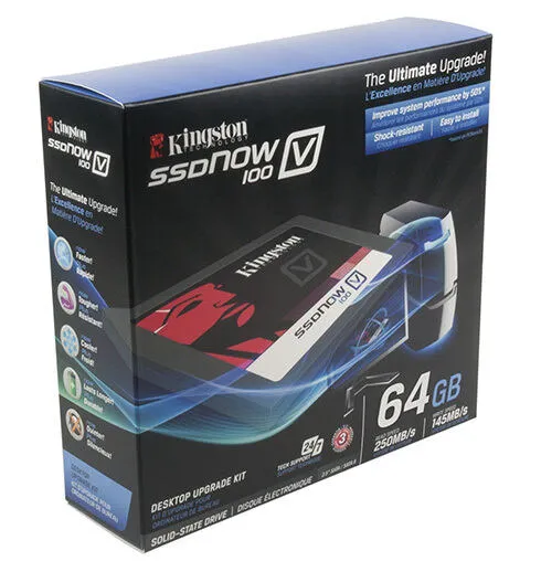 Kingston Technology SSDNow V100 Drive + Desktop Upg. Kit 64 GB SV100S2D/64GZ 2.5" SSD Thumbnail 6