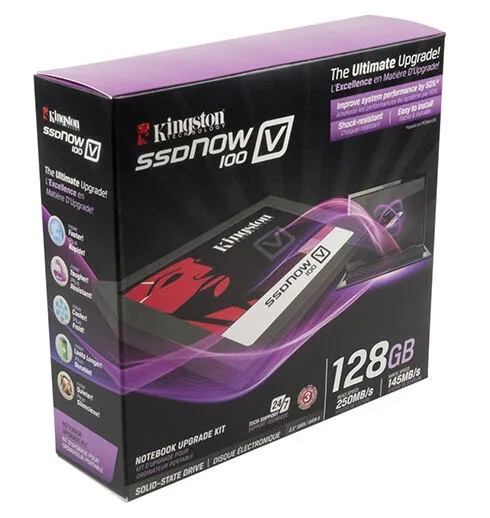 Kingston Technology SSDNow V100 Drive + Notebook Upg. Kit 128 GB SV100S2N/128GZ 2.5" SSD Thumbnail 6