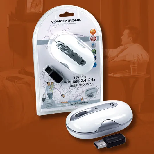 Conceptronic Stylish wireless 2.4 GHz Laser RF kablosuz Lazer 800 DPI Mouse Fare