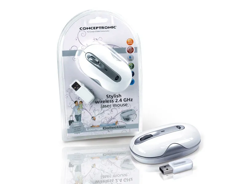 Conceptronic Stylish wireless 2.4 GHz Laser RF kablosuz Lazer 800 DPI Mouse Thumbnail 3