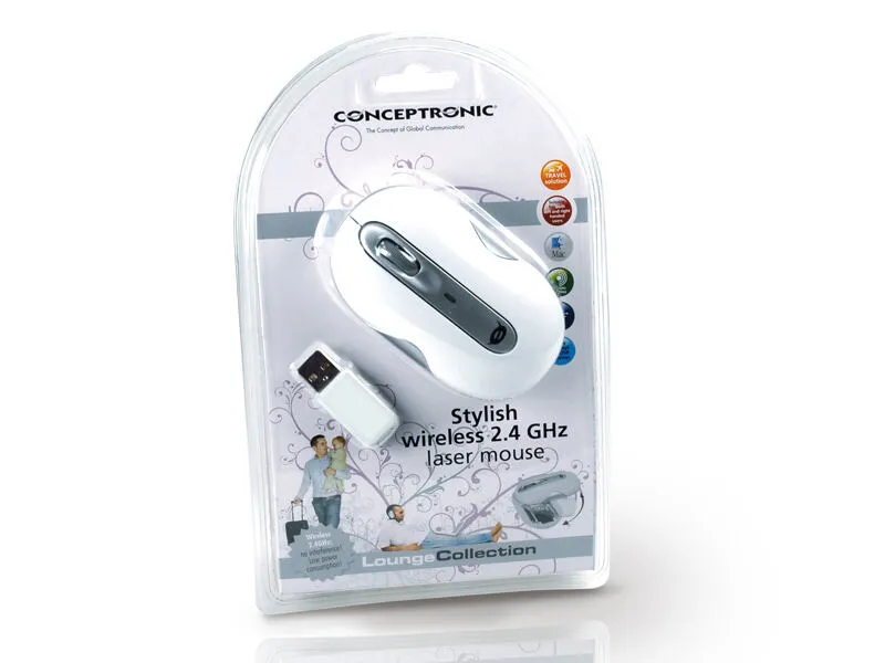 Conceptronic Stylish wireless 2.4 GHz Laser RF kablosuz Lazer 800 DPI Mouse Thumbnail 4