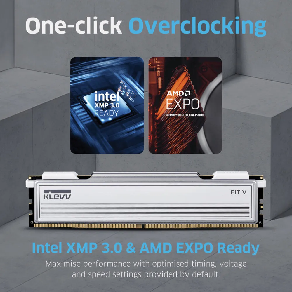 Klevv KD5AGU880-60B280F 32 GB (2x16GB) DDR5 6000 MHz DIMM RAM Bellek Thumbnail 5