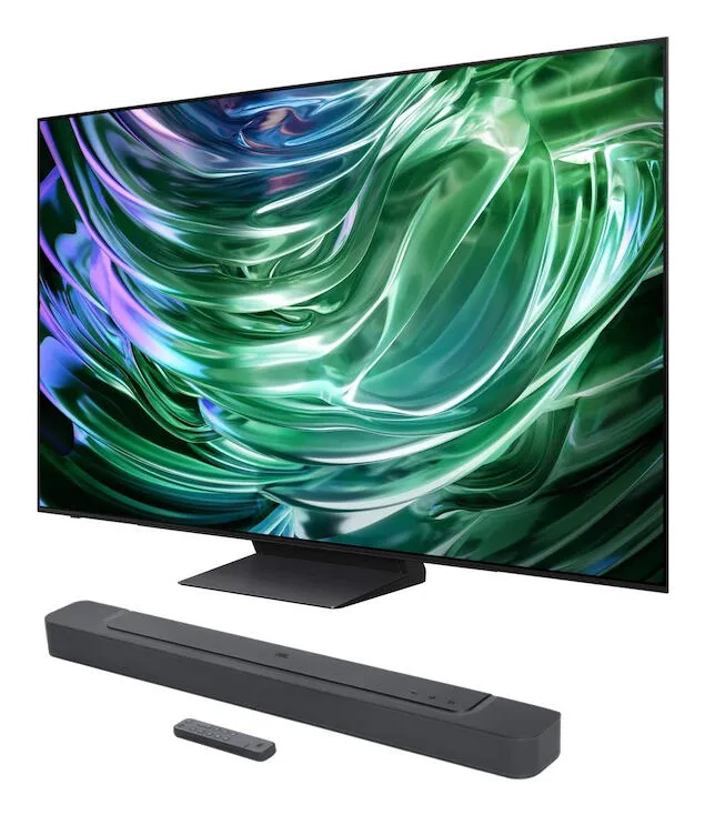Samsung S90D QN77S90DAFXZA + BAR 300 4K Ultra HD Smart Wi-Fi Siyah TV