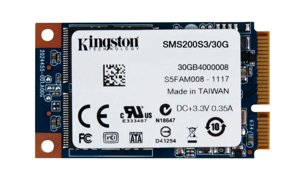 Kingston SMS200S3/30G dahili 30 GB mSATA SATA SATA3 SSD Thumbnail 2