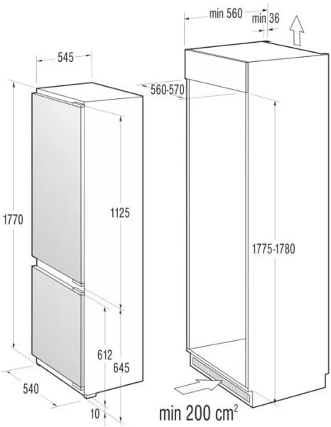 Gorenje RKI55298 282 Litre Buzdolabı Thumbnail 1