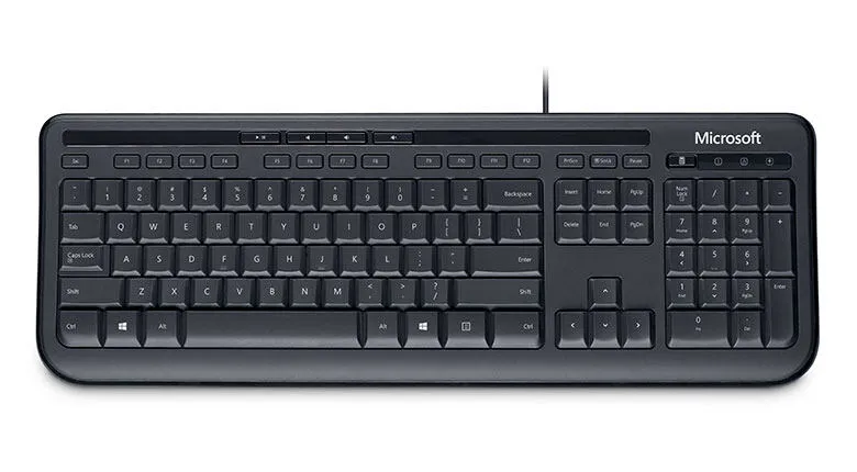 Incase Designed by Microsoft Wired Keyboard 600 Ofis USB QWERTY Amerikan İngilizcesi Siyah Klavye