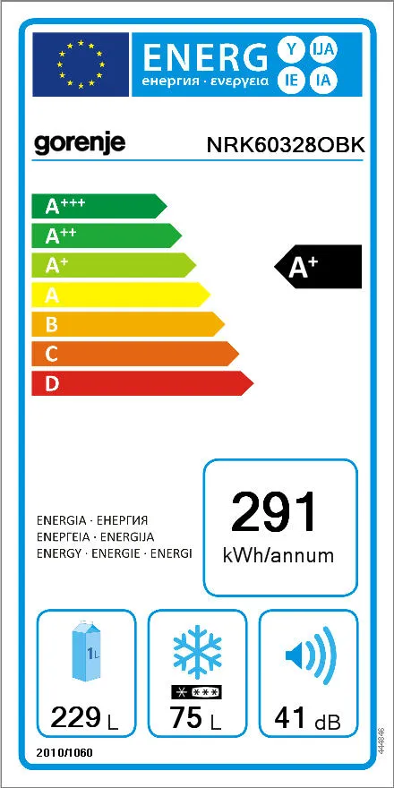 Gorenje NRK60328OBK 304 Litre Buzdolabı Thumbnail 1