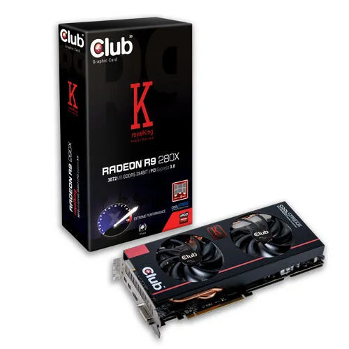 CLUB3D Radeon R9 280X royalKing 3 GB CGAX-R928X7O GDDR5 Ekran Kartı Thumbnail 1