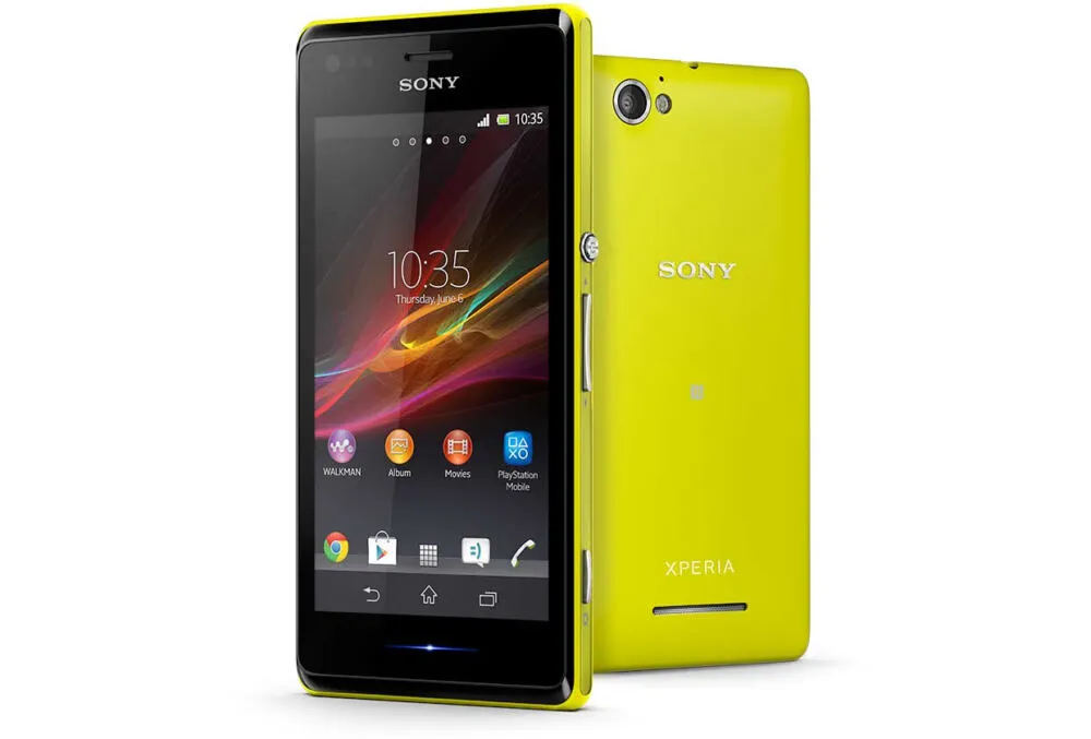 Sony Xperia M 10,2 cm (4") Tek SIM Android 4.3 3G Micro-USB B 1 GB 4 GB 1750 mAh Sarı Akıllı Telefon