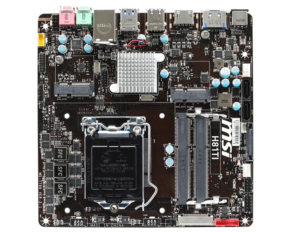 MSI H81TI LGA1150 2x DDR3 Mini-ITX Anakart Thumbnail 1