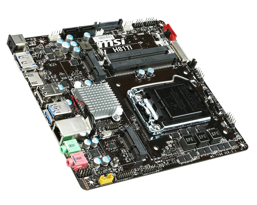 MSI H81TI LGA1150 2x DDR3 Mini-ITX Anakart Thumbnail 3