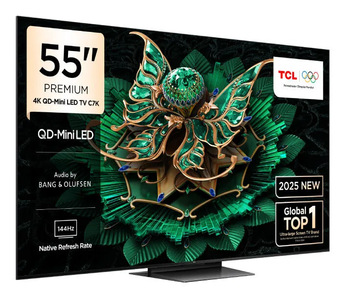 TCL 55" 4K 144Hz QD-MiniLed Google TCL55C7KGTV 55 inç 120Hz 4K Ultra HD TV Thumbnail 2