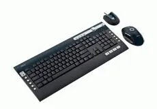 Trust Wireless Optical Multimedia Deskset DS-3250 Fare dahil RF kablosuz QWERTY Siyah Klavye & Mouse Seti Thumbnail 1