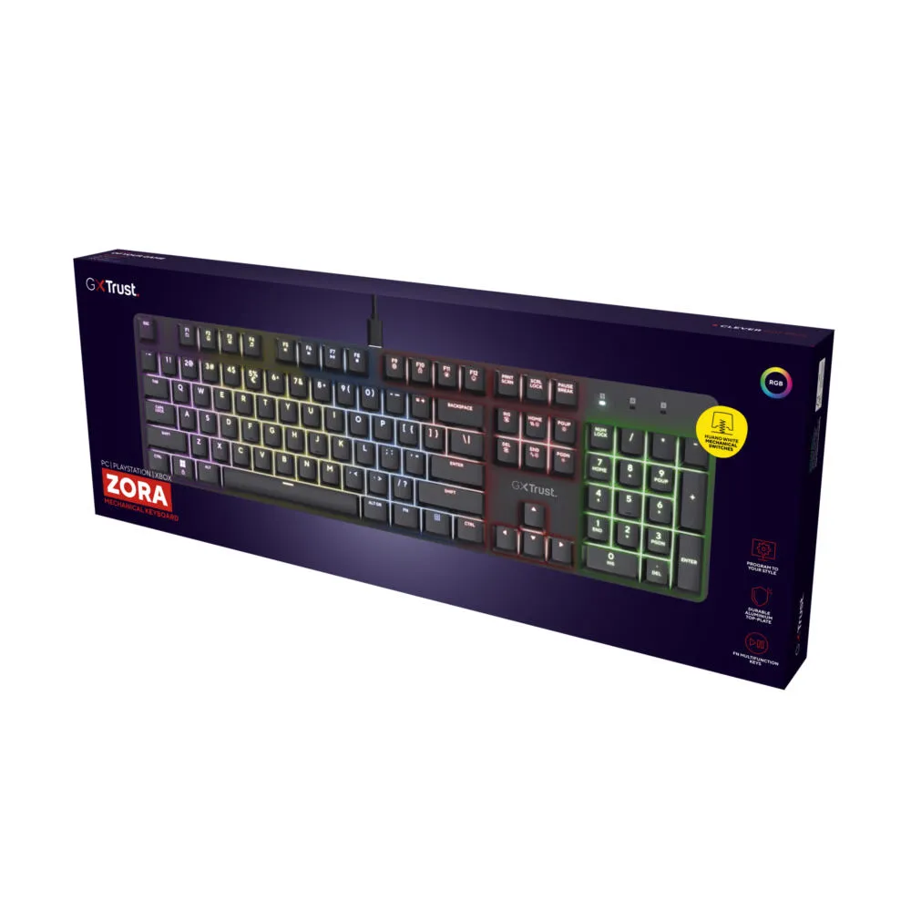 Trust GXT 871 Zora 25678 Mekanik RGB Oyuncu Klavyesi Thumbnail 9
