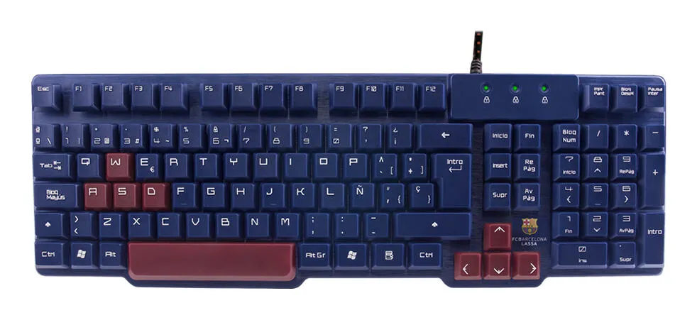 Mars Gaming MCPCHAMPIONBC Fare dahil Oyun USB QWERTY İspanyolca Bordo, Lacivert Oyuncu Klavyesi Thumbnail 2