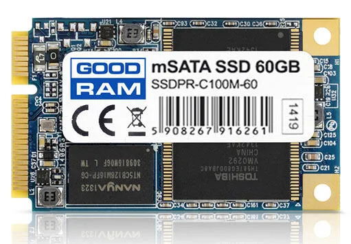 Goodram C100m 60 GB mSATA SATA MLC SSD SSD Diskle